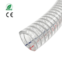 Tuyau en PVC renforcé de fil d'acier, qualité alimentaire, 3/8" 4", approuvé par la FDA, transparent, pour le transfert de boissons et de vin, non toxique, inodore