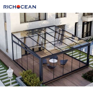 RICHOCEAN Véranda Pergola en aluminium autoportante, maison de soleil préfabriquée, double vitrage, jardin d'hiver, véranda - Product Image 6