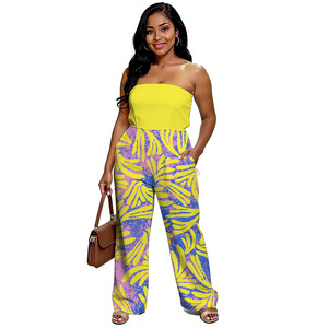 Nuevo <span class=keywords><strong>Mono</strong></span> Sexy sin Tirantes para Mujer <span class=keywords><strong>Talla</strong></span> <span class=keywords><strong>Grande</strong></span> 7XL 2026, Estampado de Hibisco Polinesio Personalizado por Sublimación, <span class=keywords><strong>Mono</strong></span> sin Tirantes de Alta Calidad para Dama - Product Image 2