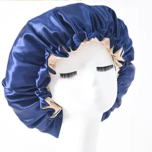Оптовая продажа, двухслойные атласные шелковые дизайнерские головные повязки, женская головная повязка, шелковые Эластичные Головные уборы