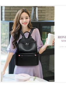Cuir véritable Shopping Femmes Sacs à dos Jeune Fille Première Couche Vachette <span class=keywords><strong>Livre</strong></span> Sac Style Knapsack Luxe Grande Capacité Dames Sac - Product Image 2