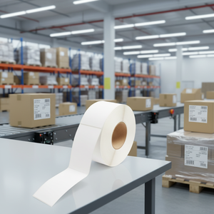 Özel Boyut 3x5 İnç Direkt Termal Rulo 76mmx127mm Barkodlu Yapışkanlı Termal Transfer Etiketi Termal Kargo Etiketi - Product Image 1