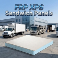 Panneaux sandwich isolants thermiques en fibre de verre FRP XPS pour carrosserie de camion frigorifique, fabricant de panneaux composites