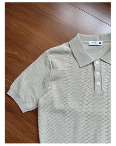 Polo de Manga Corta con Textura Jacquard Estilo BC, Camiseta Informal para Oficina, Unisex, Lote Pequeño Personalizado, Nueva Colección de Verano - Product Image 4