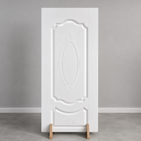 Plaque de mélamine 3 mm, habillage de porte minimaliste, grain de bois blanc noyer, pressé sous membrane, E0, pour façade de porte intérieure coulissante de chambre et d'hôtel