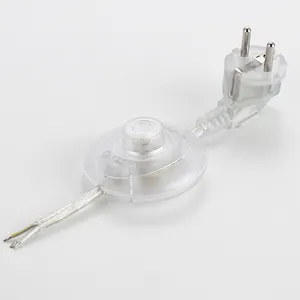 High-temperature-resistant Transparent Molded Plug Stripped Ends Ready for Wiring UL Listed Lamp Cord