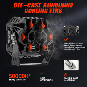 Meilleures lumières auxiliaires pour voiture <span class=keywords><strong>4x4</strong></span>, <span class=keywords><strong>cube</strong></span> rétroéclairé ambre, 3 pouces, projecteurs latéraux tout-terrain à LED pour Jeep Wrangler Rubicon, camions, pick-up - Product Image 4