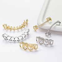 Grillz CZ Hollow Fang, Bijoux dentaires Hip Hop, Accessoires de mode punk et streetwear pour la scène de rap, pour hommes et femmes, Vente en gros