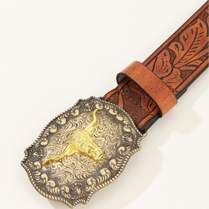 <span class=keywords><strong>Ceinture</strong></span> de cow-boy occidentale pour homme GUGETI en <span class=keywords><strong>cuir</strong></span> PU noir/brun, boucle en alliage vintage, largeur de <span class=keywords><strong>ceinture</strong></span> de 3,8 cm - Product Image 2