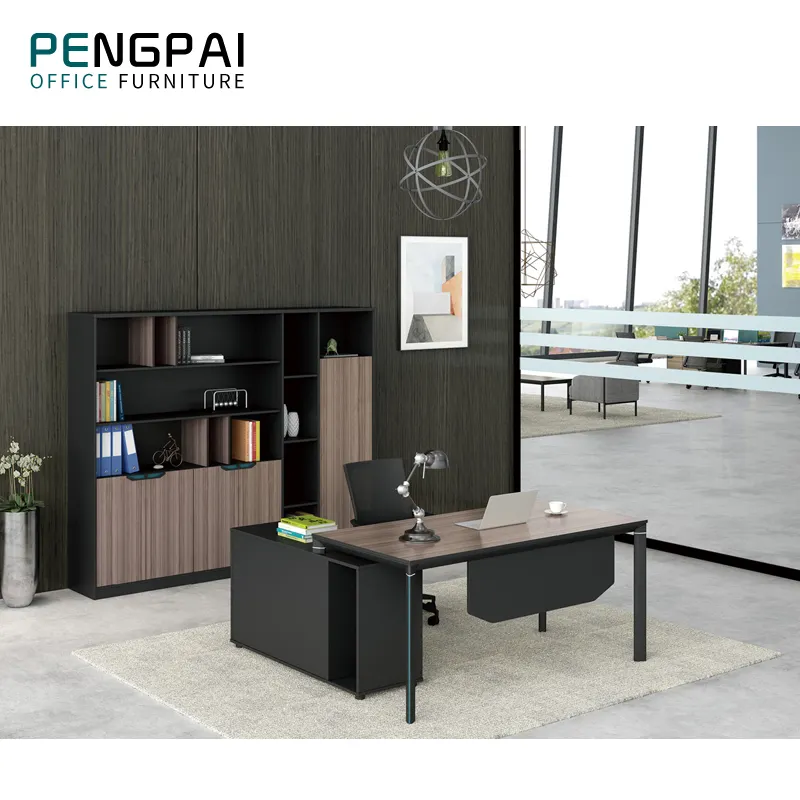 Pengpai modern desk table office study laptop desk newest products for office with aluminium legs