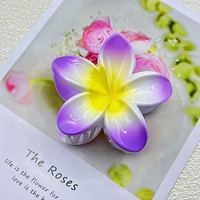 Pince à cheveux Art Déco en plastique pour la plage, anniversaires, accessoire fleur œuf, cadeau de vacances pour femme, pince à fleurs