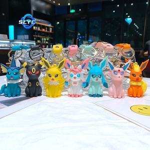 Porte-clés créatif Pikachu Eevee, figurine de dessin animé, porte-clés de voiture, cadeau pour <span class=keywords><strong>couple</strong></span>, sac - Product Image 1