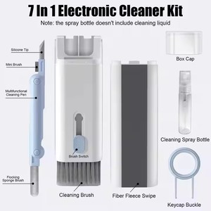 Bon gadget nouveau clavier brosse de nettoyage nettoyeur d'écran pour ordinateur étui à écouteurs outil de nettoyage Kit de stylo - Product Image 5