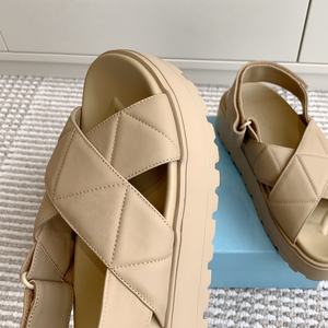 Sandalias de Plataforma de Diseño para Mujer, Cuero Genuino, Calzado Casual de Verano para Dama, Zapatos con Aumento de Altura, Sandalias de Primavera - Product Image 4