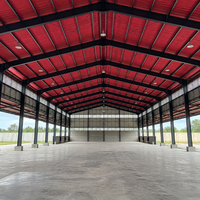Bâtiment d'entrepôt préfabriqué en acier pour le stockage de matériaux, structure à portique à grande portée Q355B, fabricant chinois