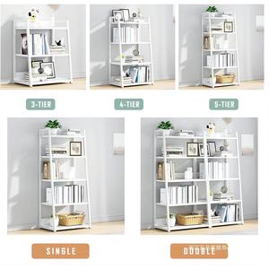 Ladder <b>Shelf</b> White 5 Tier Storage Rack Multifunctional Living Room <b>Bedroom</b> Display Unit Standing Type Office Organizer - Product Image 5