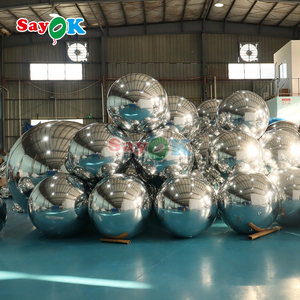 Gran oferta, barato, decorativo, Pvc, reflectante, azul-verde, mezcla media, iridiscente, 1 metro, <span class=keywords><strong>discoteca</strong></span> gigante, Bola de espejo inflable/<span class=keywords><strong>esfera</strong></span> - Product Image 4