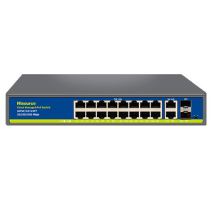 Hot bán 16 cổng đầy đủ <span class=keywords><strong>Gigabit</strong></span> PoE 10/100/1000Mbps Lite quản lý <span class=keywords><strong>Ethernet</strong></span> chuyển đổi cho CCTV/IP Camera 2 SFP 2 cổng uplink - Product Image 3
