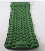 Matelas de camping gonflable individuel portable en TPU avec pompe à pied, large et épais, avec cordon de serrage, pour usage extérieur et voyage