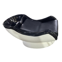 Promotion Populaire : Lit de lavage capillaire simple avec bac intégré et chaise pour salon de coiffure et barbier