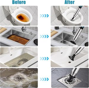 Déboucheur écologique en acier inoxydable pour toilettes, éviers, canalisations et drains – Déboucheur à air comprimé - Product Image 6