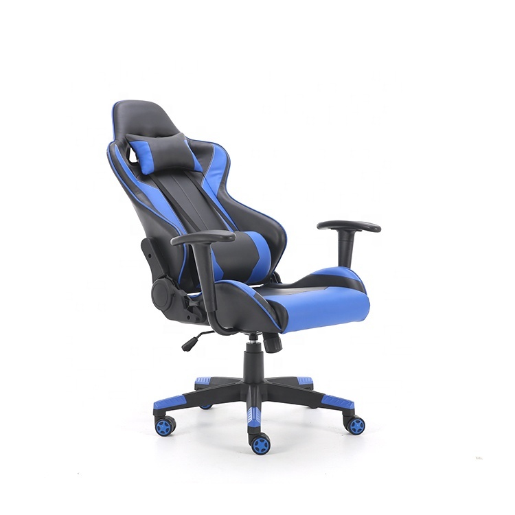 Modern leather high quality Pc computer race game office chair with footrest