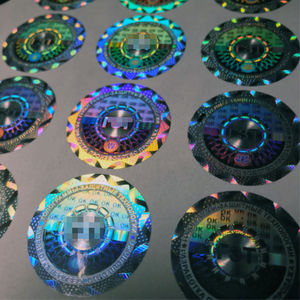 Etiqueta Holográfica Personalizada Anti-Falsificação com Tinta <span class=keywords><strong>UV</strong></span> para Produtos de Luxo Marca Privada - Product Image 4