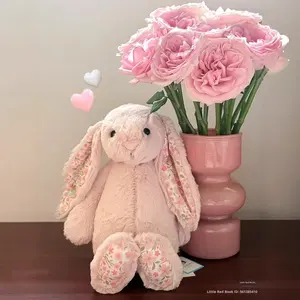 JiaCheng Modelo 8 Serie Bonnie Rabbit, Peluche de Algodón PP Rosa Claro con Forma de Corazón para Aliviar el Estrés, Regalo de Cumpleaños - Product Image 1