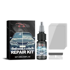 Omono Set di soluzioni di riparazione di crepe in vetro per auto Nano adesivo per visione trasparente per apparecchiature di riparazione del corpo del parabrezza - Product Image 1