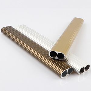 We Aluminum Alloy Clothes Hanging Rods Double Damper Track Wall Mount <b>Wardrobe</b> <b>Hardware</b> - Product Image 2