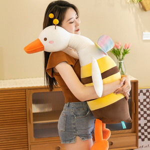 Nuevo Estilo Peluche de Ganso Blanco Grande Transformado en Abeja, Juguete de Peluche Creativo, Almohada, Regalos de Cumpleaños, Venta al por Mayor - Product Image 3