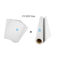 Kit de film UV DTF OCB en promotion : un film A4 95U + un rouleau de film B 31cm x 100m pour impression UV DTF directe