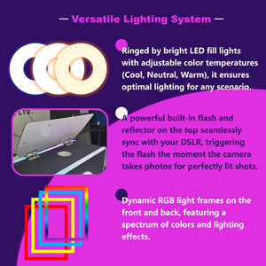 Coque de cabine Photo DSLR Portable pour iPad 11/13 pouces et Surface Pro 12.3/13 pouces boîtier en aluminium caméra Compatible cabine de <span class=keywords><strong>Selfie</strong></span> - Product Image 4