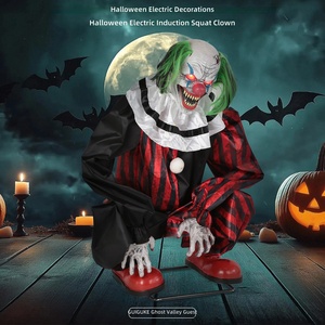 Novedad de Halloween: Decoración de Payaso Agachado Oscilante con Voz, Eléctrico, para Interiores, Hecho en China, Modelo de Ambiente Espeluznante - Product Image 3