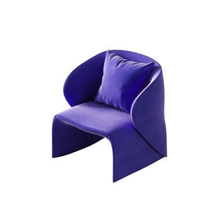 Conjunto de sillones minimalistas modernos para sala de estar con mesa redonda y almohada para decoración del hogar - Product Image 2