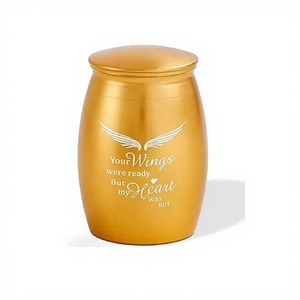 2.67 Inches <b>Small</b> <b>Urn</b> <b>for</b> <b>Human</b> <b>Ashes</b> Keepsake Wings <b>Urn</b> <b>for</b> <b>Human</b> <b>Ashes</b> Adult Male & Female Decorative Keepsake Gold <b>Urn</b> - Product Image 1