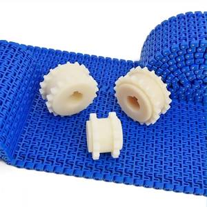 Sabuk Konveyor Modular Seri 900 dengan Jaring Plastik Berpalang dan Pelindung Makanan, Sabuk Konveyor Aliran Air dengan Plat - Product Image 3