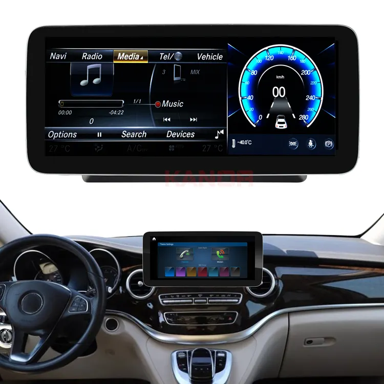 Carplay sem fio Android 13 Touch Screen 10.25 ''Navegação GPS Para Mercedes Benz Classe C/V W205 W447 C300 C63 Car Stereo