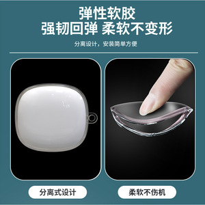 Funda transparente a prueba de golpes de gel suave para auriculares inalámbricos Bluetooth Soundcore C40i - Product Image 5