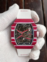 Montre automatique mécanique de luxe pour homme 6702, style sport, tourbillon, boîtier creux en fibre de carbone, réserve de marche, bracelet en nylon