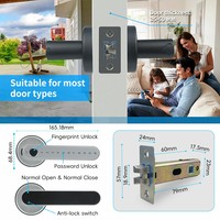 Serrure intelligente Puertas Inteligentes Porte intelligente Entrée sans clé avec empreinte digitale et WiFi pour la domotique