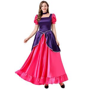 Commerce extérieur européen et américain Nouveau costume d'Halloween pour femmes Retro Palace Purple Long Princess Dress Parent-Child Performance - Product Image 2