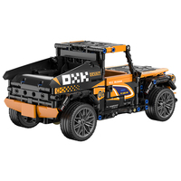 BigWheel - Juego de Construcción de Bloques de ABS Educativo Personalizado de 732 Piezas, Escala 1:14, Transformable 2 en 1, Coche de Carreras F1 (de Retroceso), Transporte