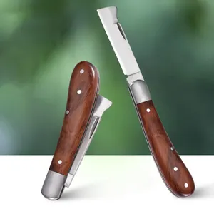 공장 도매 스테인레스 스틸 정원 패치 과일 나무 장미 접는 가지 치기 가위 나이프 접목 신진 칼