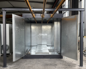 Equipo de pintura de recubrimiento en polvo de calefacción eléctrica certificado CE de Ailin puertas de horno de recubrimiento en polvo en ambos lados con rieles superiores - Product Image 5