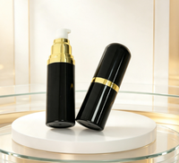 Flacon pompe sans air en plastique de luxe vide de 15 ml, 30 ml, 50 ml, 80 ml, 100 ml pour cosmétiques et soins de la peau, double flacon en plastique