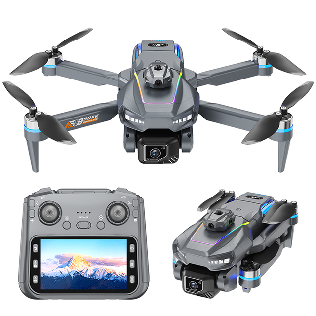 New AE19 Drone 720P HD Camera with Obstacle Avoidance Aerial Photography Brushless Motor 4.3-inch Screen Remote Control Aircraft