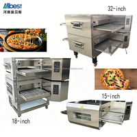 Four à pizza à convection au gaz de 15 pouces, professionnel, en acier inoxydable, machine de cuisson automatique, machine de boulangerie industrielle