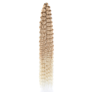 Cheveux synthétiques longs à ondulations profondes et lâches, ondulations bouclées, cheveux à crocheter, Ariel Jessica Katrine <span class=keywords><strong>Monica</strong></span> Russie, 24 pouces et 30 pouces, 300g/paquet - Product Image 5