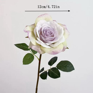 Rose de jardin artificielle à tête unique, qualité commerciale pour arrangement de vase d'hôtel de luxe, rose de jardin australienne moderne - Product Image 6